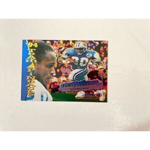 Barry sanders and Barry foster 1994 pinnacle sports card